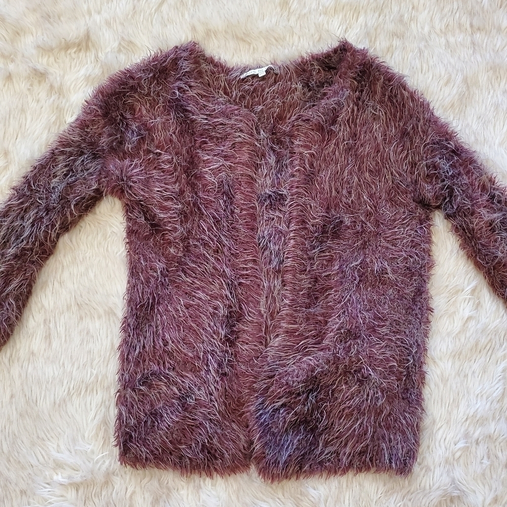 Search for Sanity Fuzzy Purple Cardigan